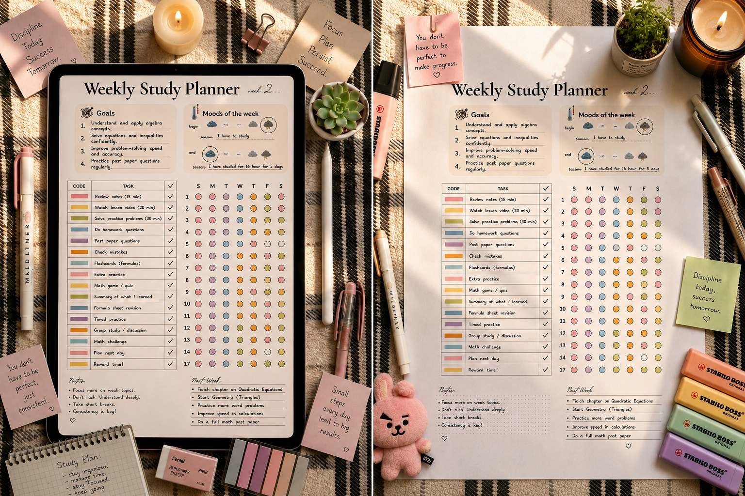 Study Nood-Digital weekly study planner